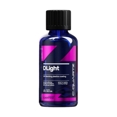 CarPro DLight 30ml Anti UV Coating Κεραμικη Επίστρωση Εξωτερικων Αβαφων Πλαστικων Φαναριων και ppf
