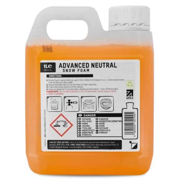 ValetPro Advance Neutral Snow Foam 1LT Αφρός Πρόπλυσης Χαμηλού Αφρισμού